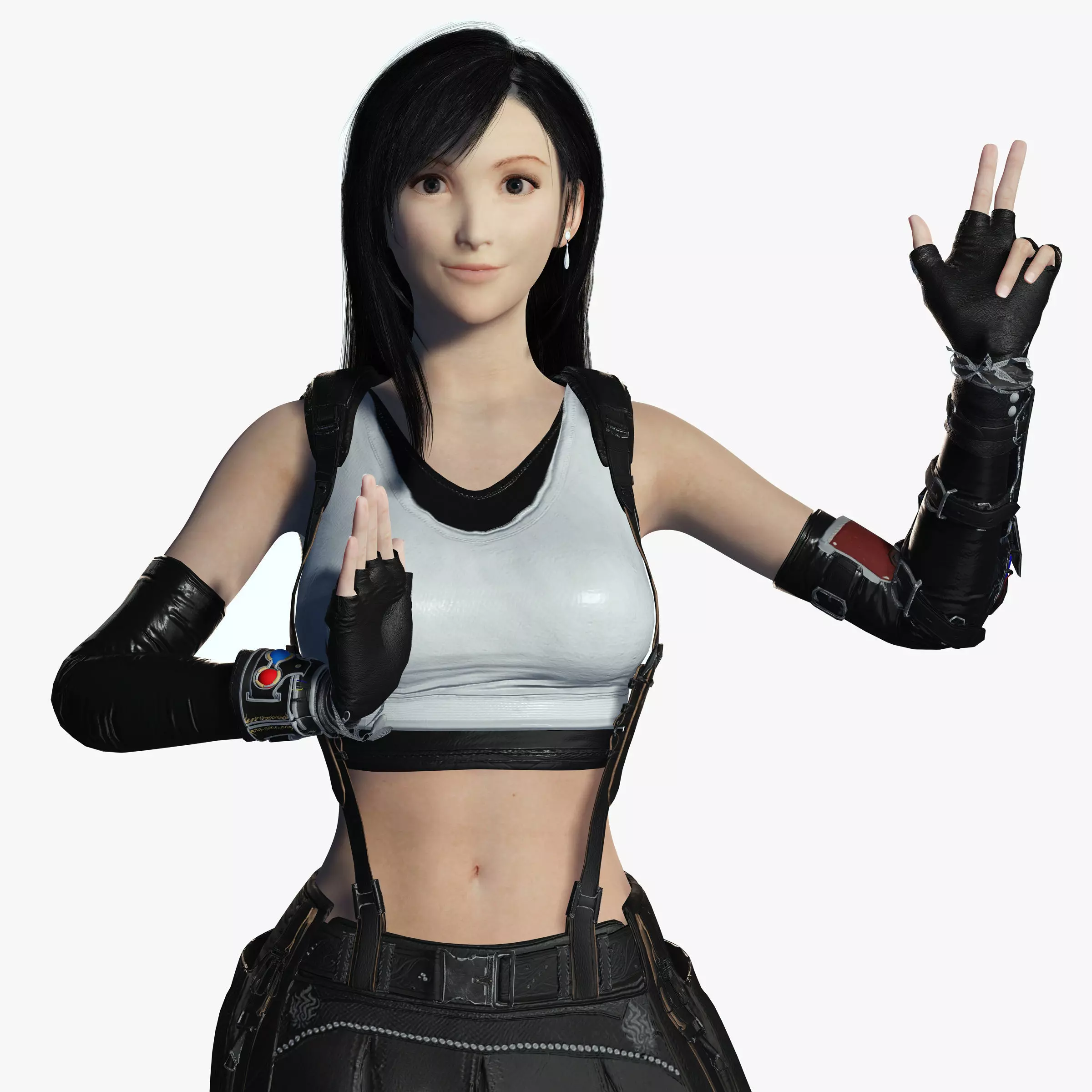 Tifa Lockhart Game Ready Low-poly 3D model_0