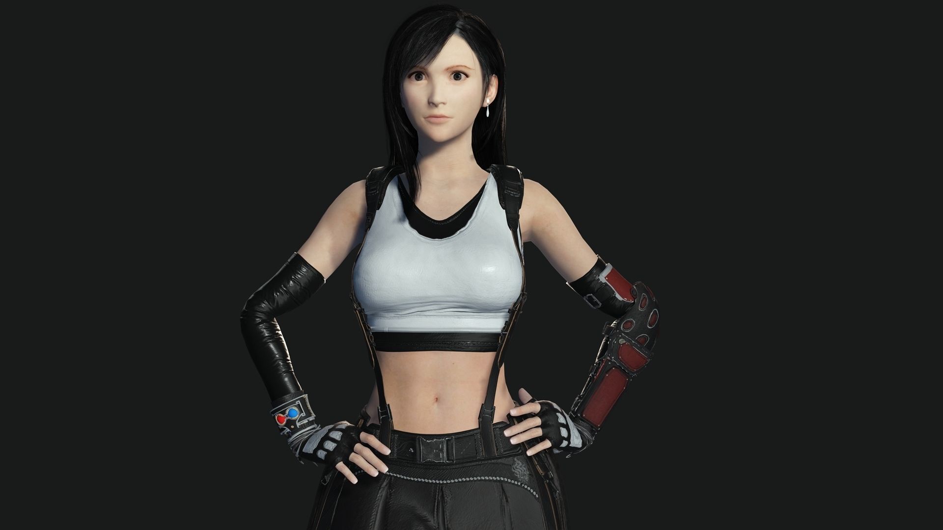Tifa Lockhart Game Ready Low-poly 3D model_7