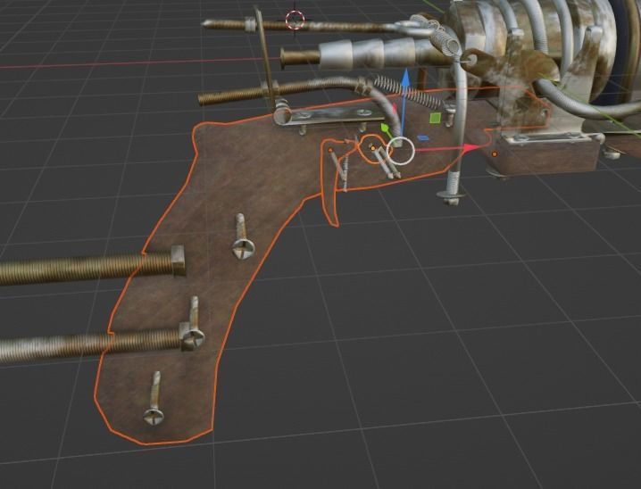 apocalypse fantasy gun 3D model_5