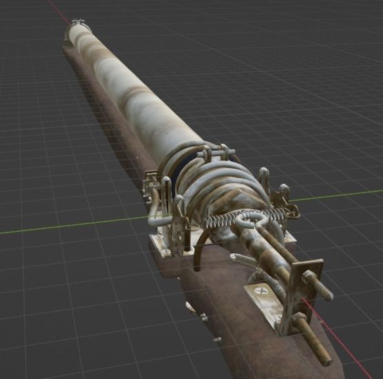 apocalypse fantasy gun 3D model_4