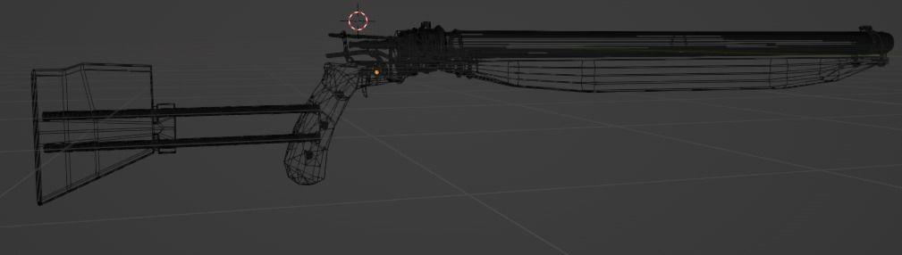 apocalypse fantasy gun 3D model_1