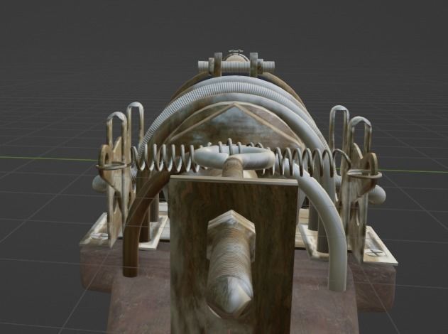 apocalypse fantasy gun 3D model_3