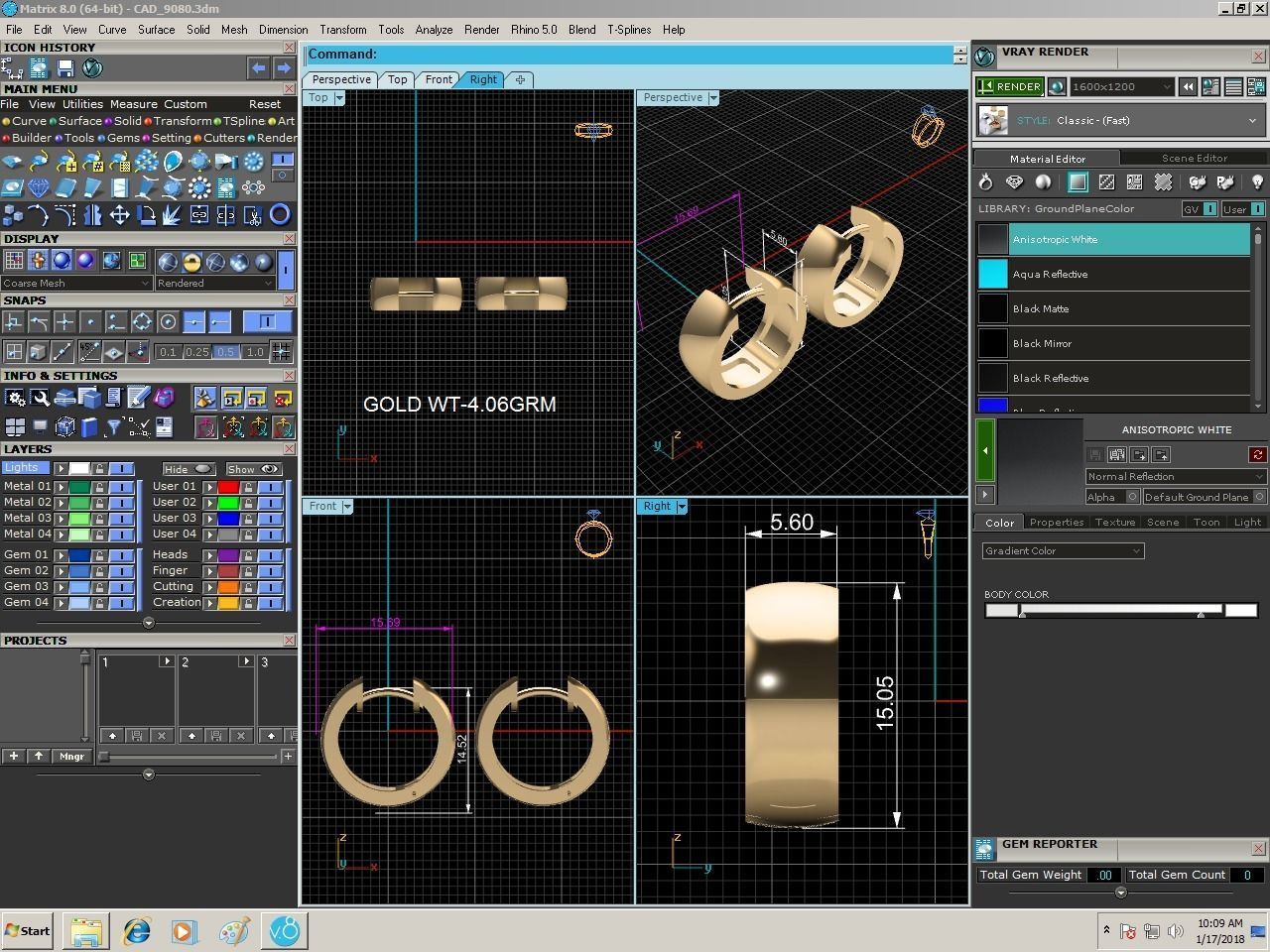 Women Earring 3dm stl fbx obj Render Details 3D print model_5
