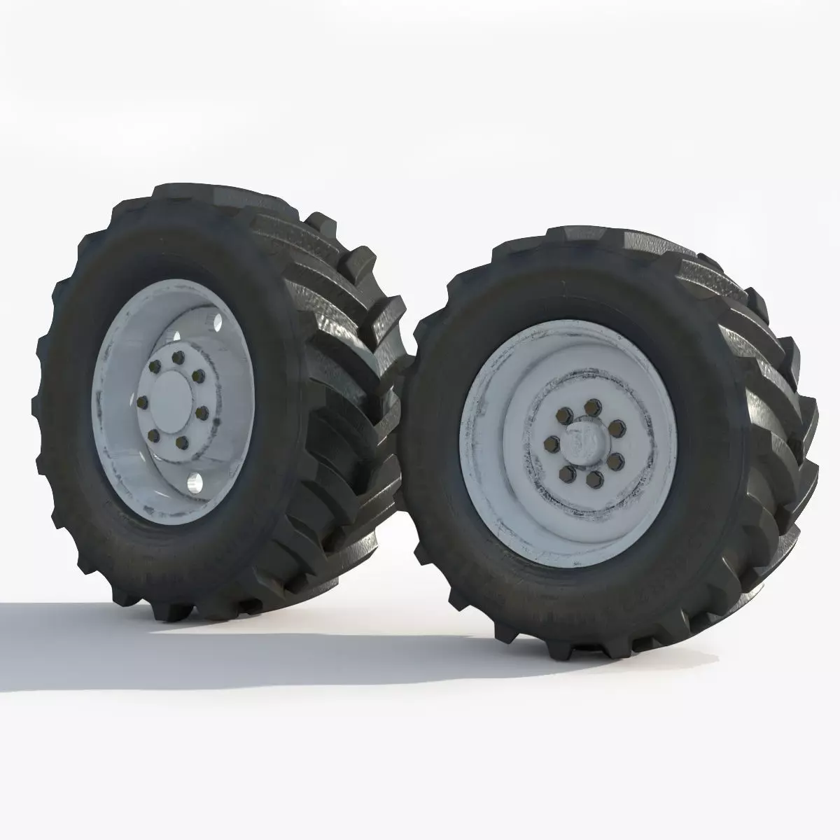 Tractor wheelset 3D model_0