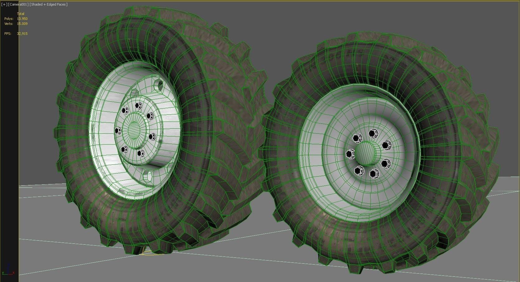 Tractor wheelset 3D model_3
