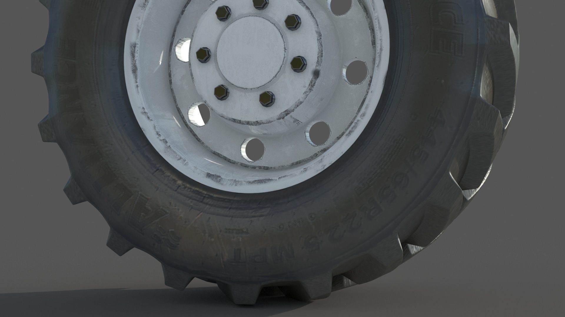 Tractor wheelset 3D model_7