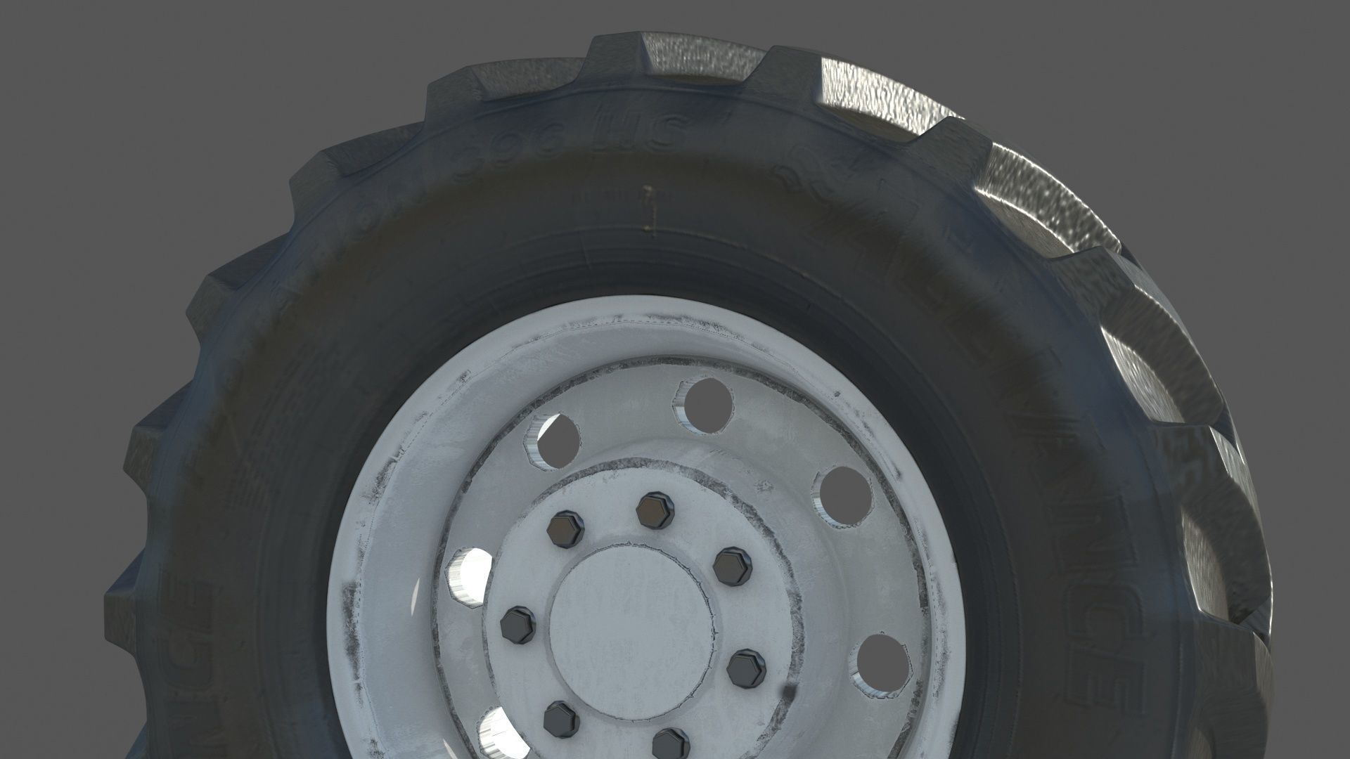 Tractor wheelset 3D model_6