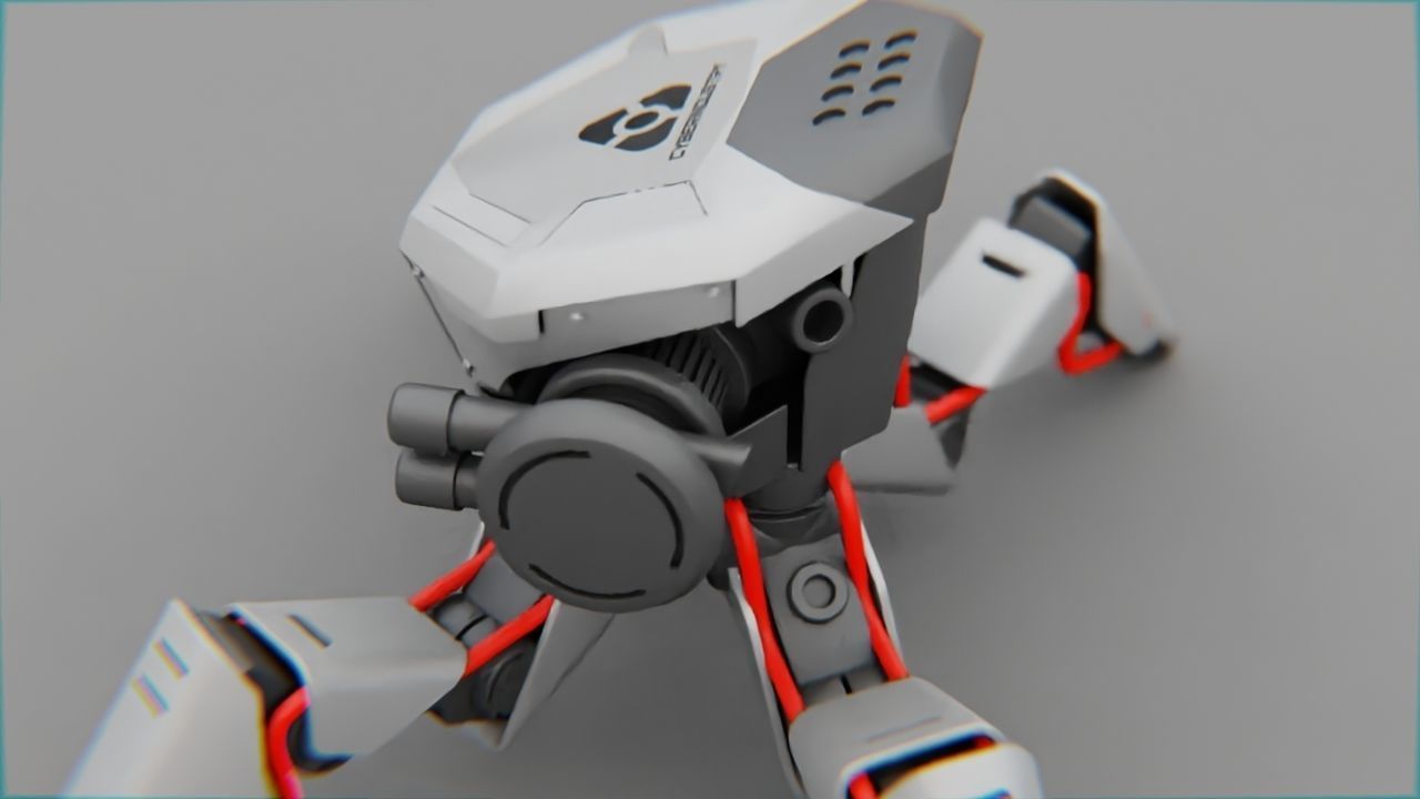 Combat Droid CELL  rigged character 3D model_12