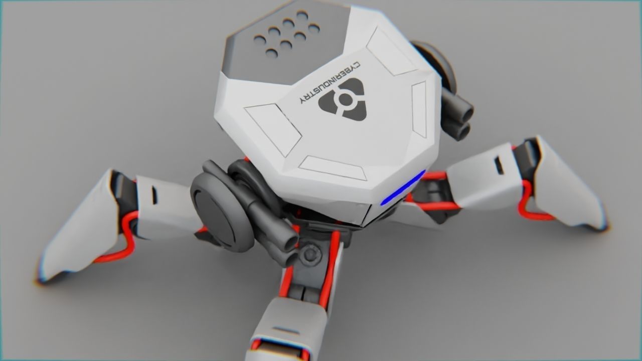 Combat Droid CELL  rigged character 3D model_17
