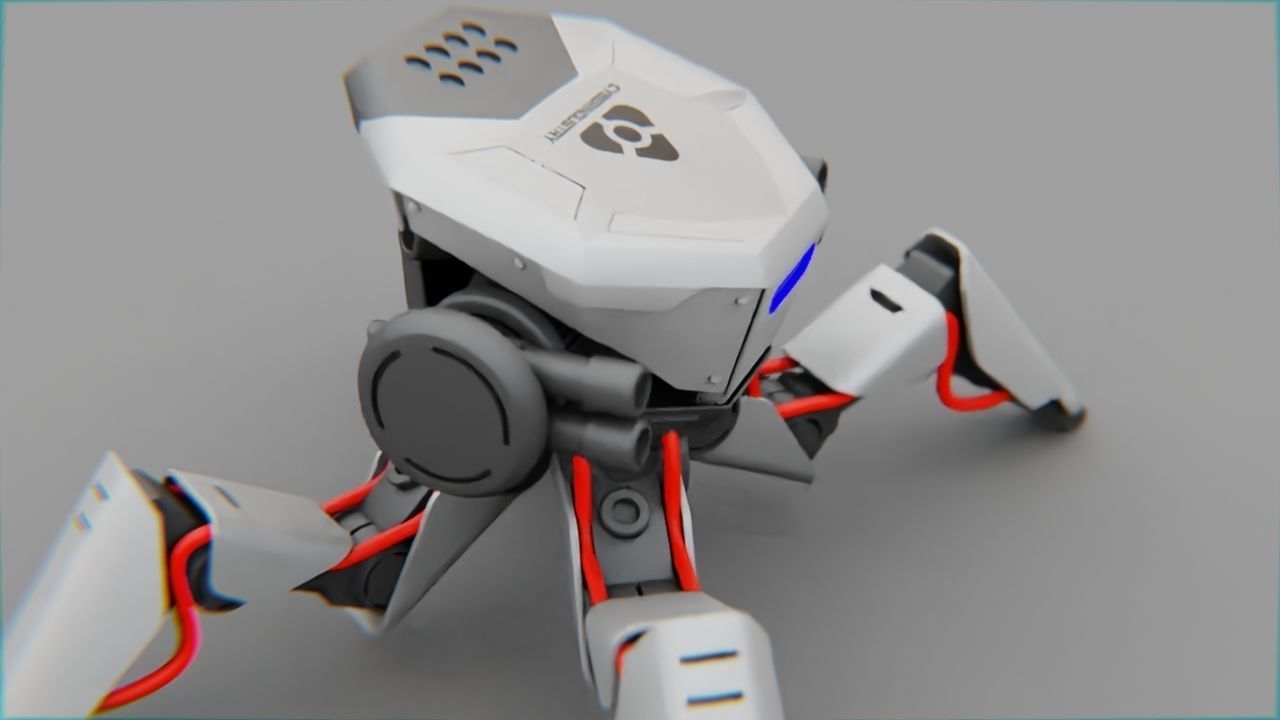 Combat Droid CELL  rigged character 3D model_4