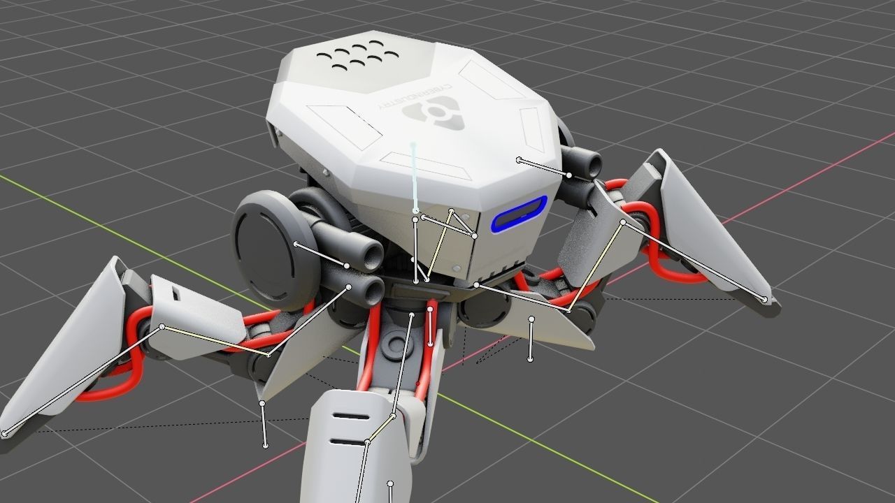 Combat Droid CELL  rigged character 3D model_27