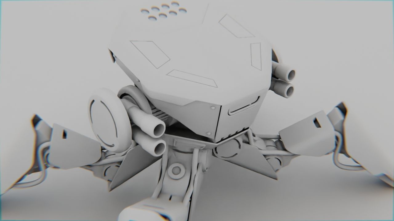 Combat Droid CELL  rigged character 3D model_31