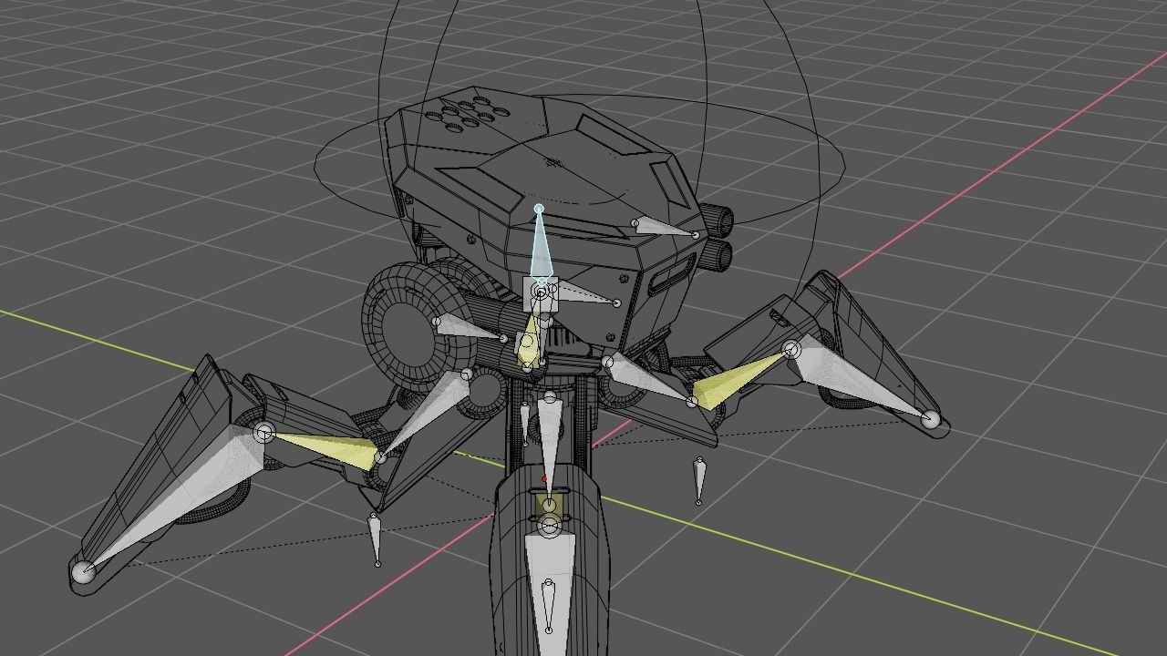 Combat Droid CELL  rigged character 3D model_39