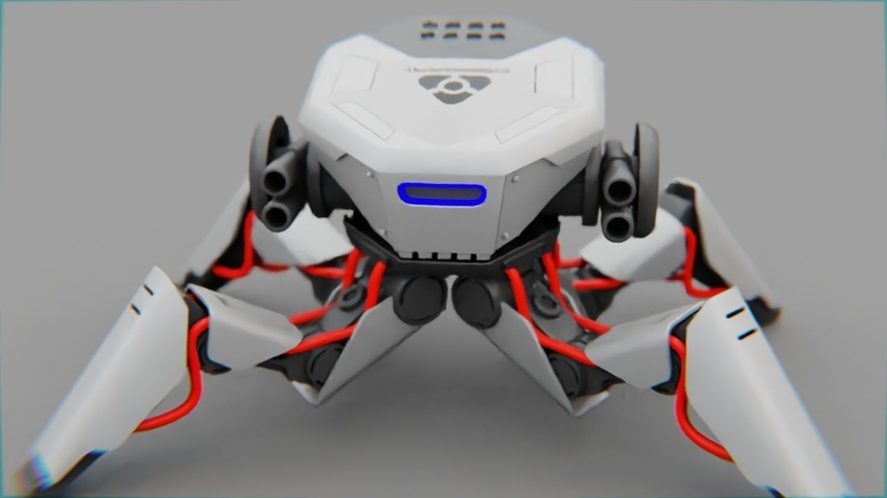 Combat Droid CELL  rigged character 3D model_16