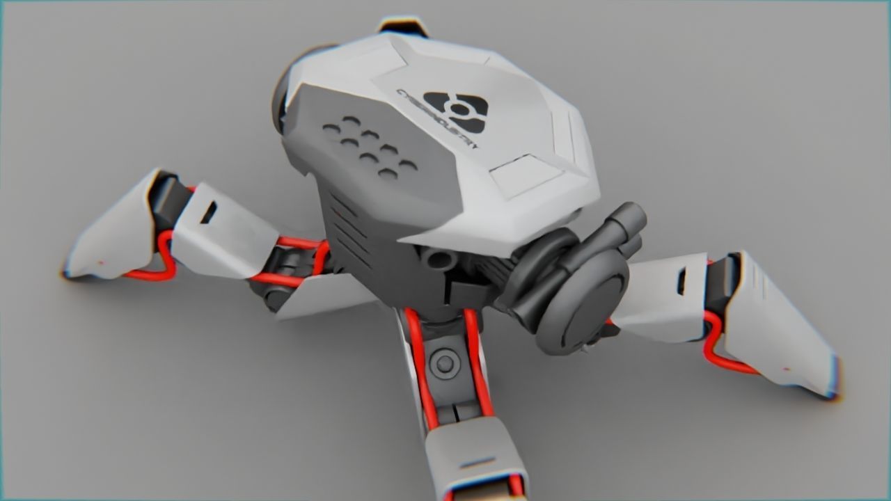 Combat Droid CELL  rigged character 3D model_18