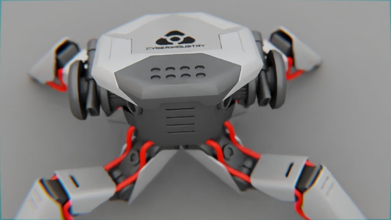 Combat Droid CELL  rigged character 3D model_9