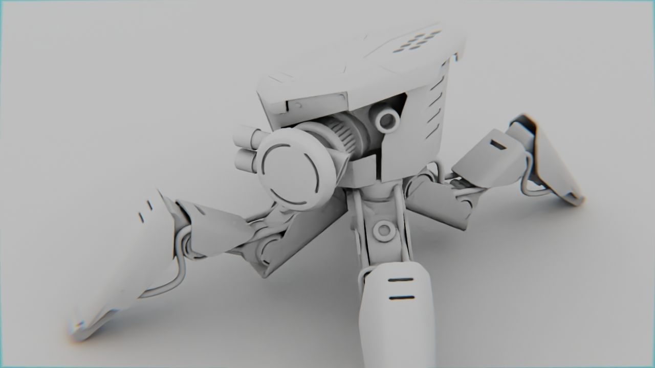 Combat Droid CELL  rigged character 3D model_35
