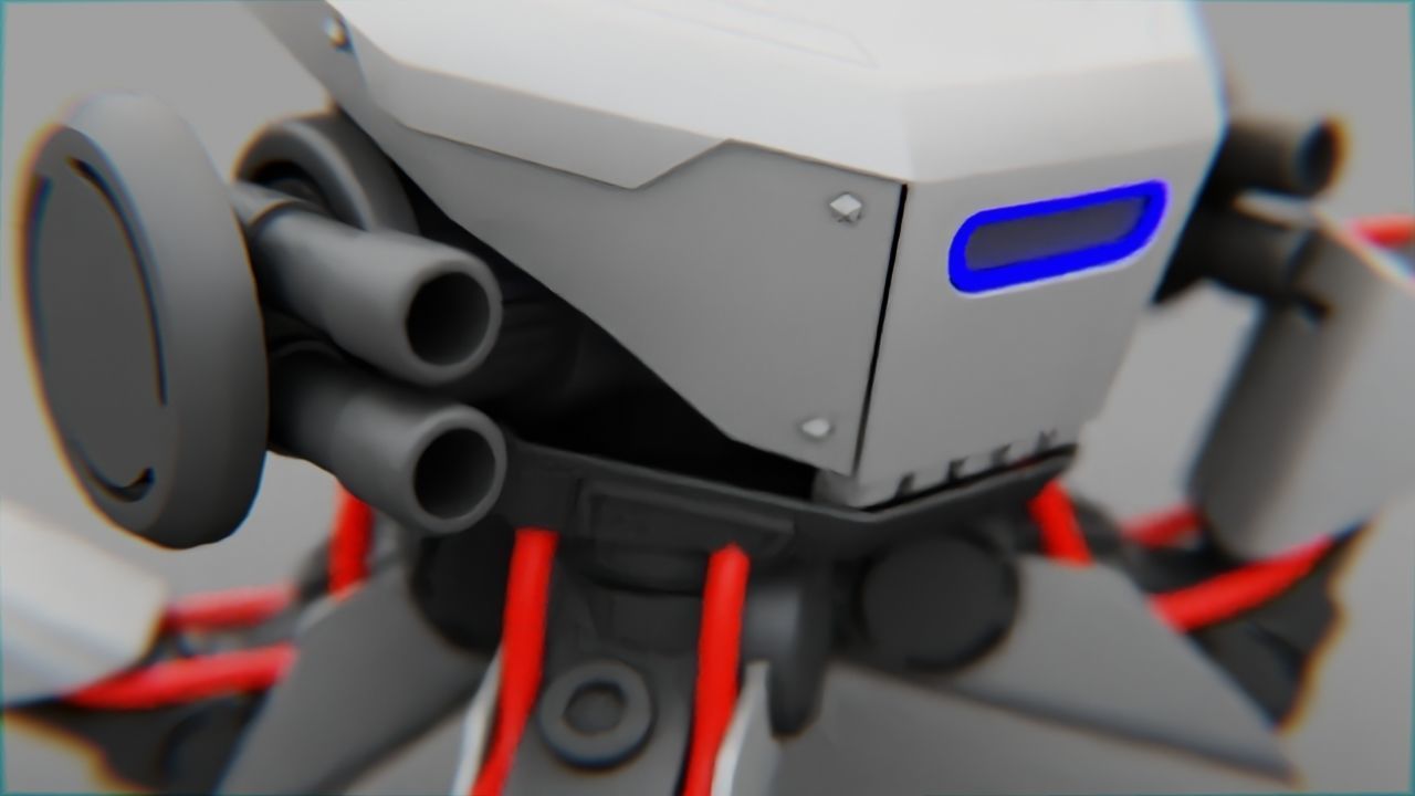 Combat Droid CELL  rigged character 3D model_20