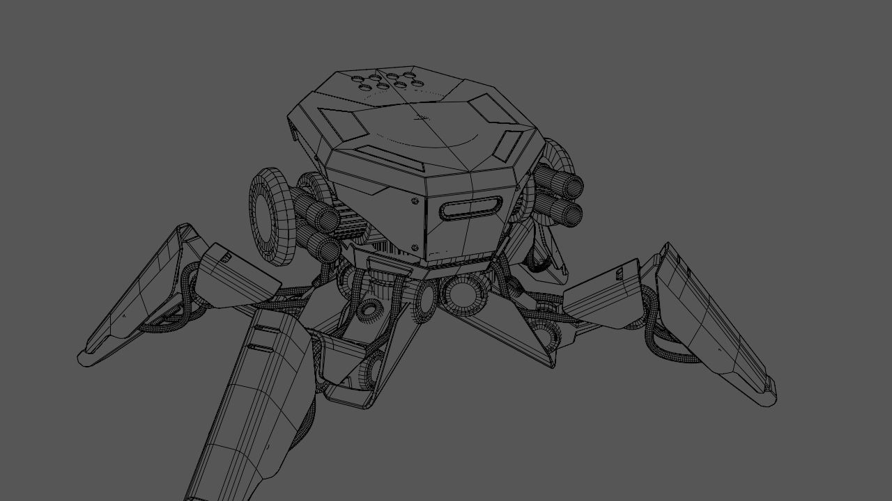 Combat Droid CELL  rigged character 3D model_38