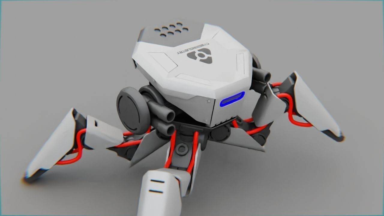 Combat Droid CELL  rigged character 3D model_19