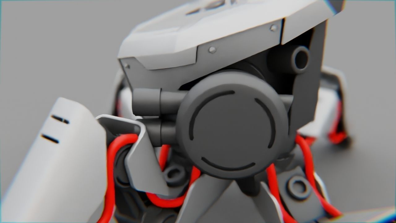 Combat Droid CELL  rigged character 3D model_24