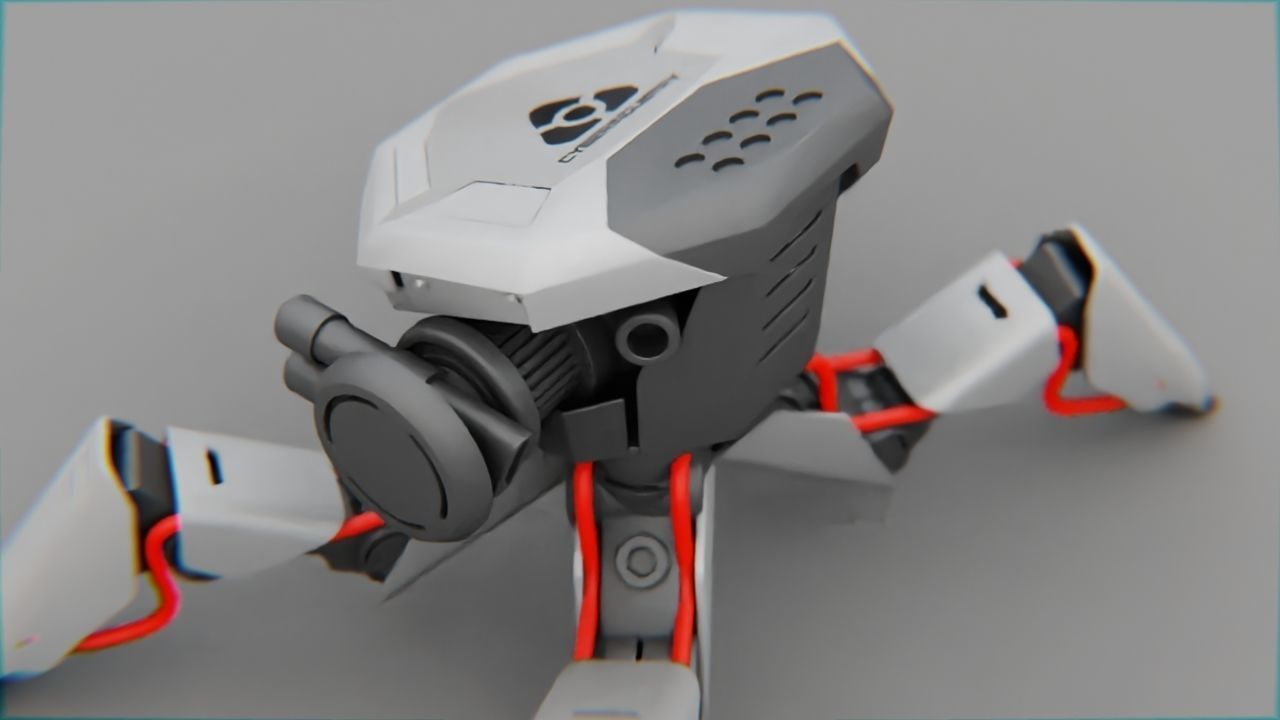 Combat Droid CELL  rigged character 3D model_11