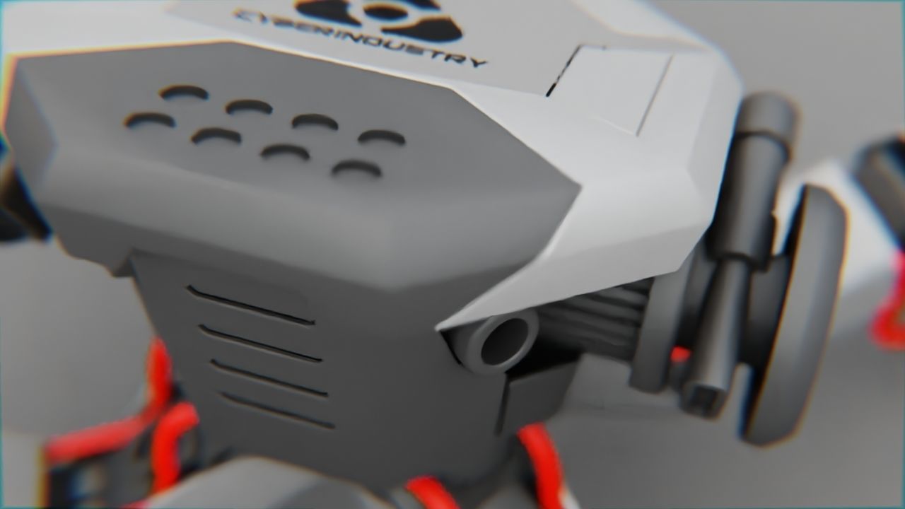 Combat Droid CELL  rigged character 3D model_22