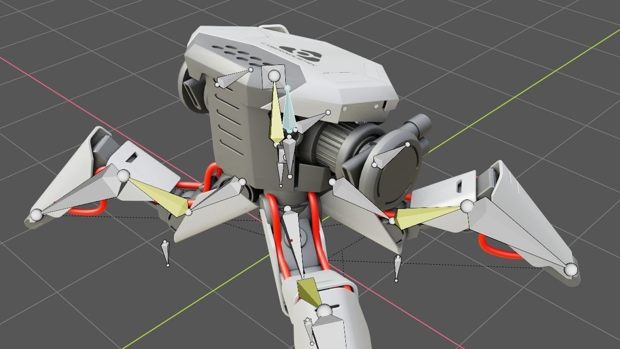 Combat Droid CELL  rigged character 3D model_28