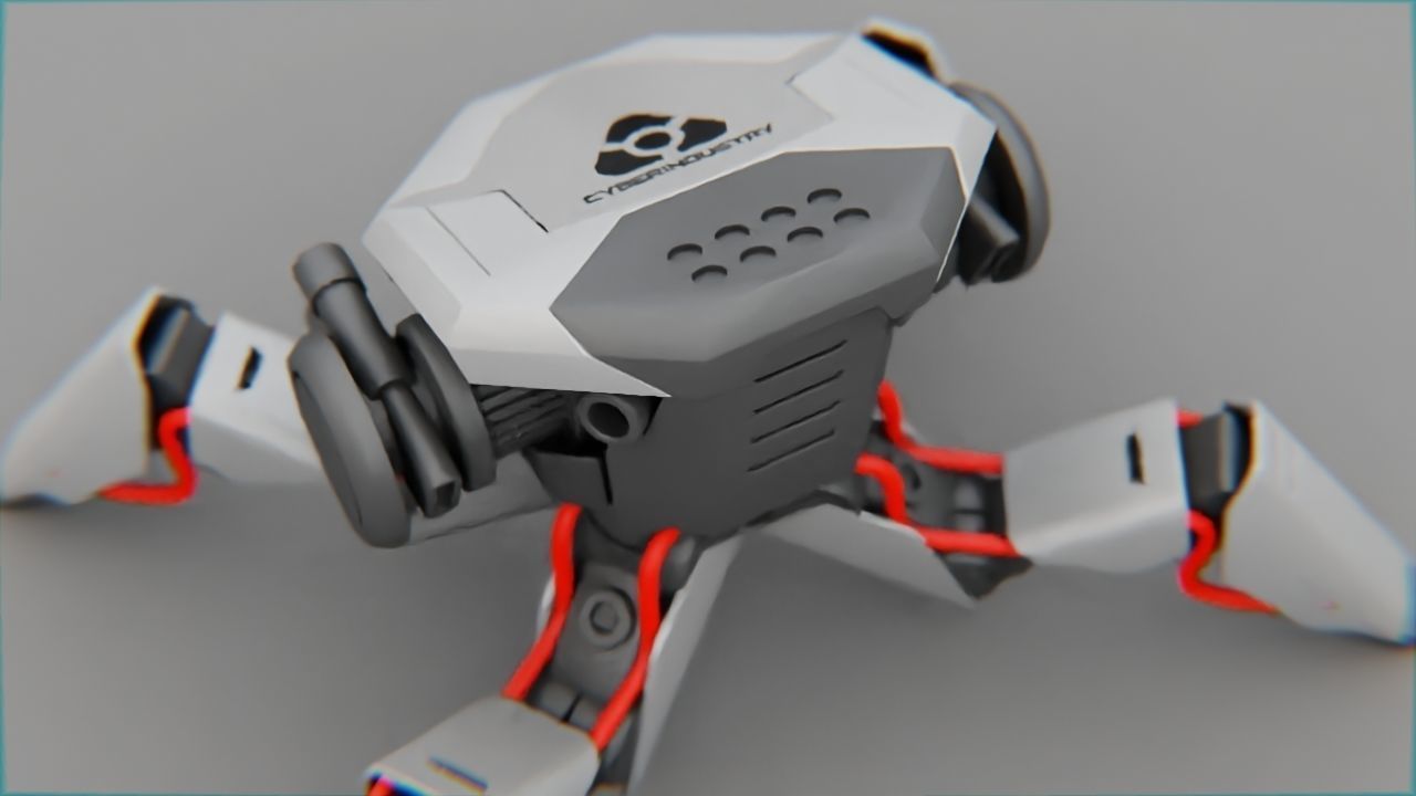 Combat Droid CELL  rigged character 3D model_10