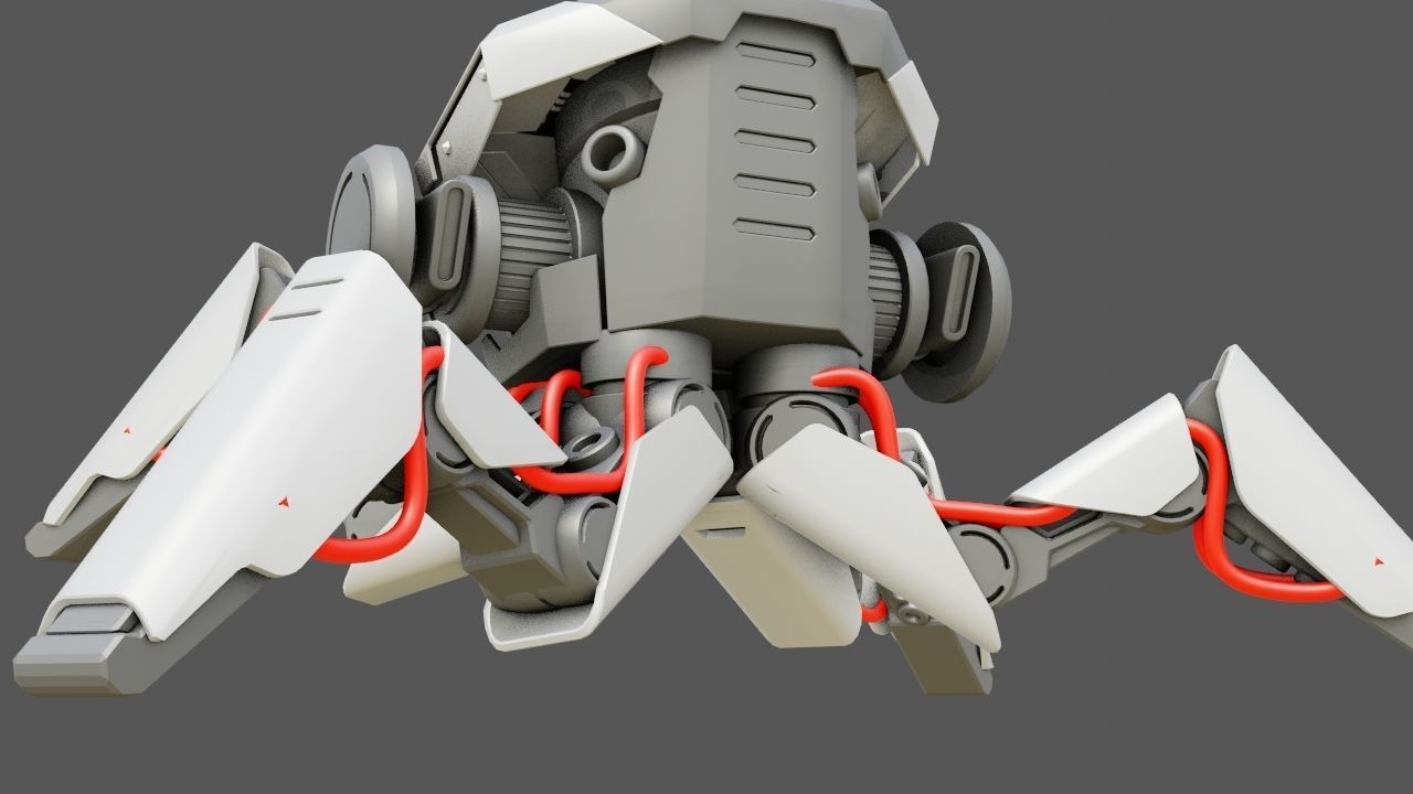Combat Droid CELL  rigged character 3D model_30