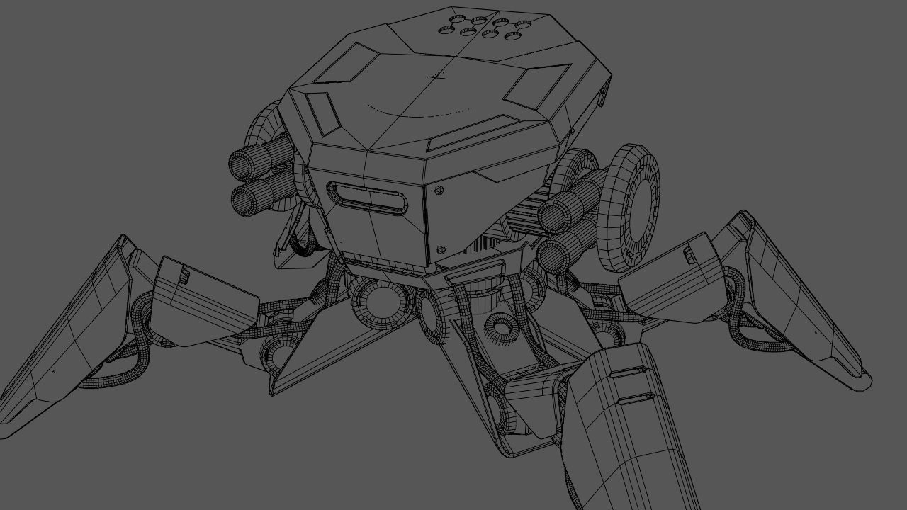 Combat Droid CELL  rigged character 3D model_37