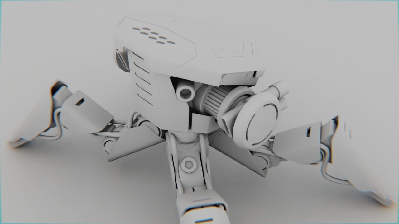 Combat Droid CELL  rigged character 3D model_33