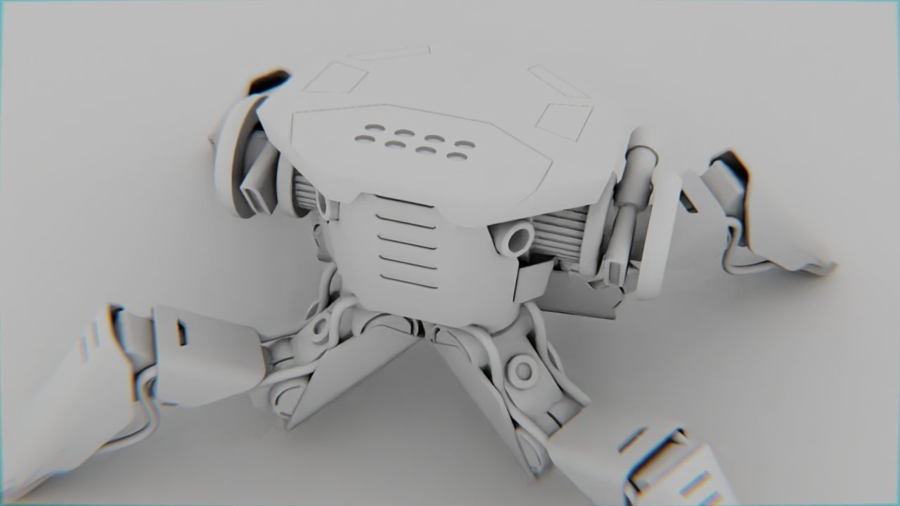 Combat Droid CELL  rigged character 3D model_34