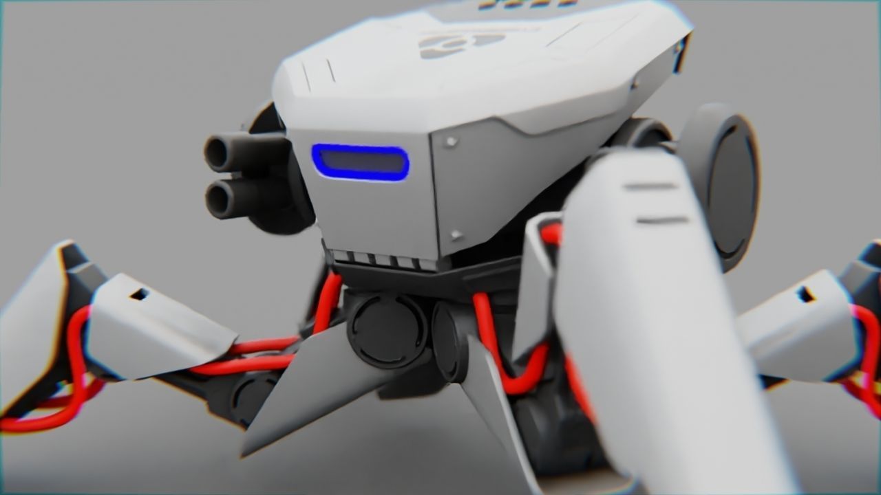 Combat Droid CELL  rigged character 3D model_25