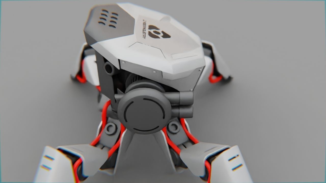 Combat Droid CELL  rigged character 3D model_5