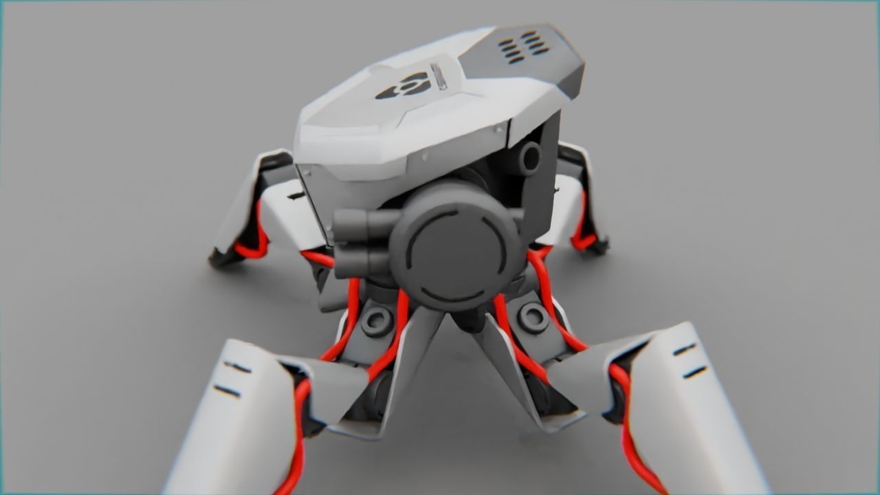 Combat Droid CELL  rigged character 3D model_13