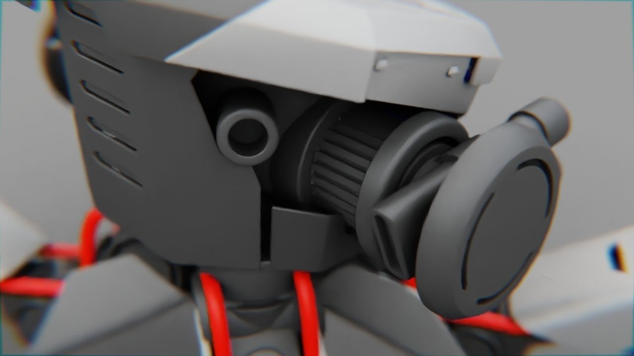 Combat Droid CELL  rigged character 3D model_21