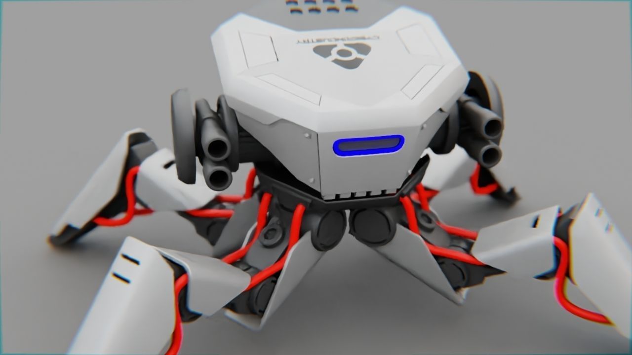 Combat Droid CELL  rigged character 3D model_2