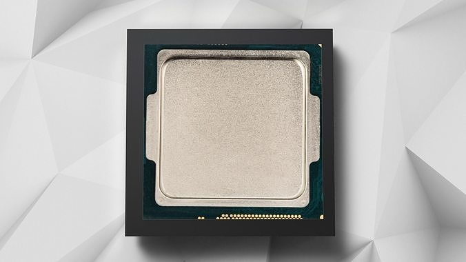 A Simple Cpu Low-poly 3D model