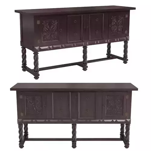 Vintage classic dark brown sideboard