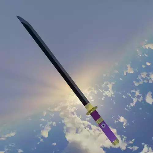 Zoro Enma Sword 3D Model Free low-poly 3D model