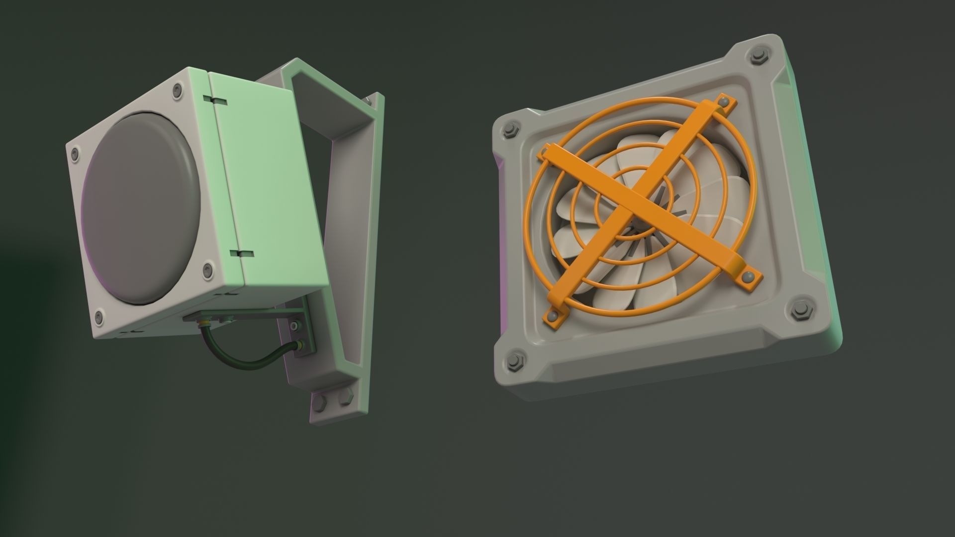 Wall Electric Props 1 - 20 pieces 3D model_18