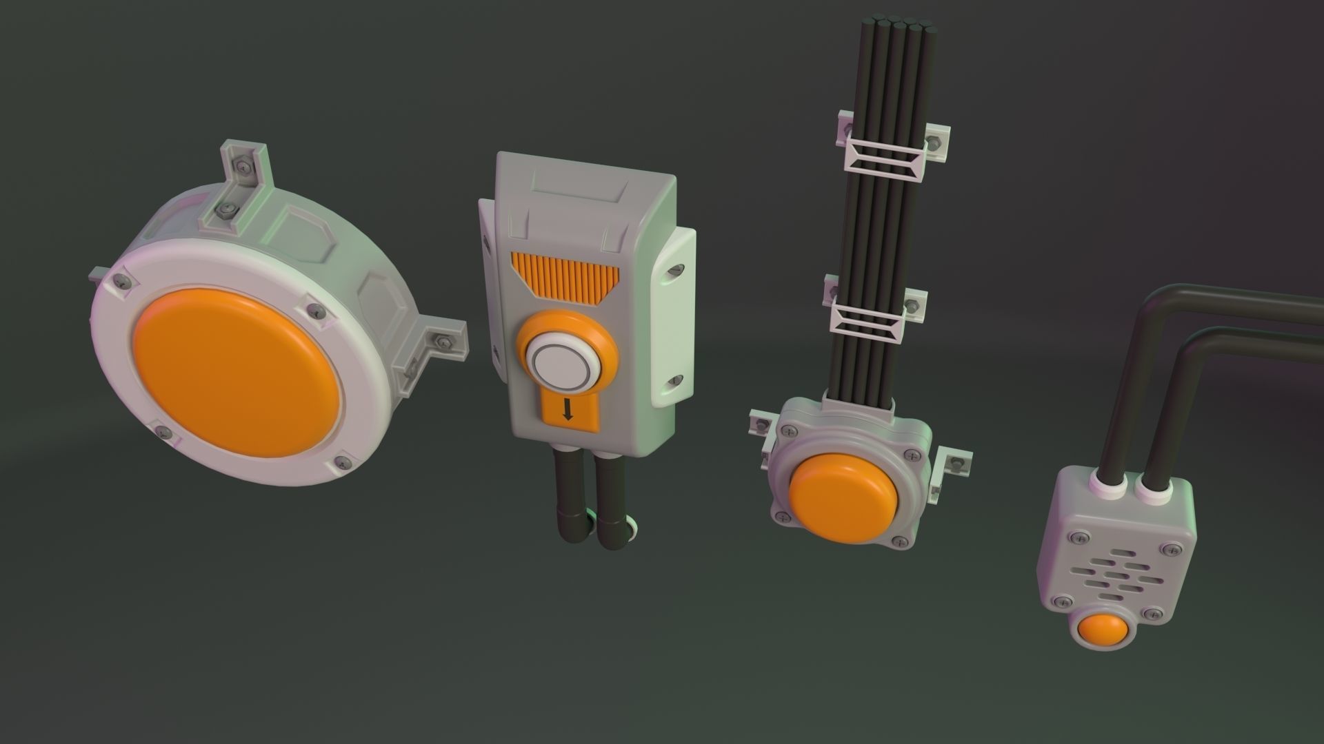 Wall Electric Props 1 - 20 pieces 3D model_16