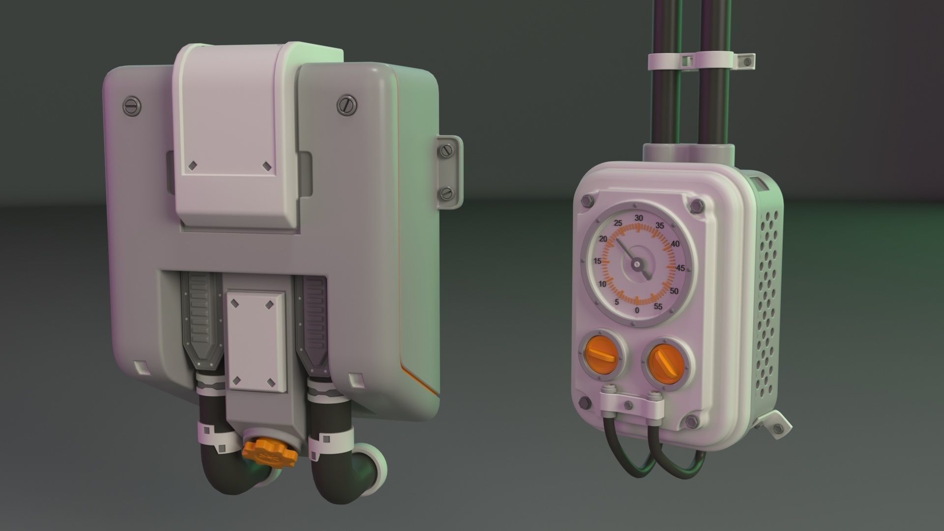 Wall Electric Props 1 - 20 pieces 3D model_9