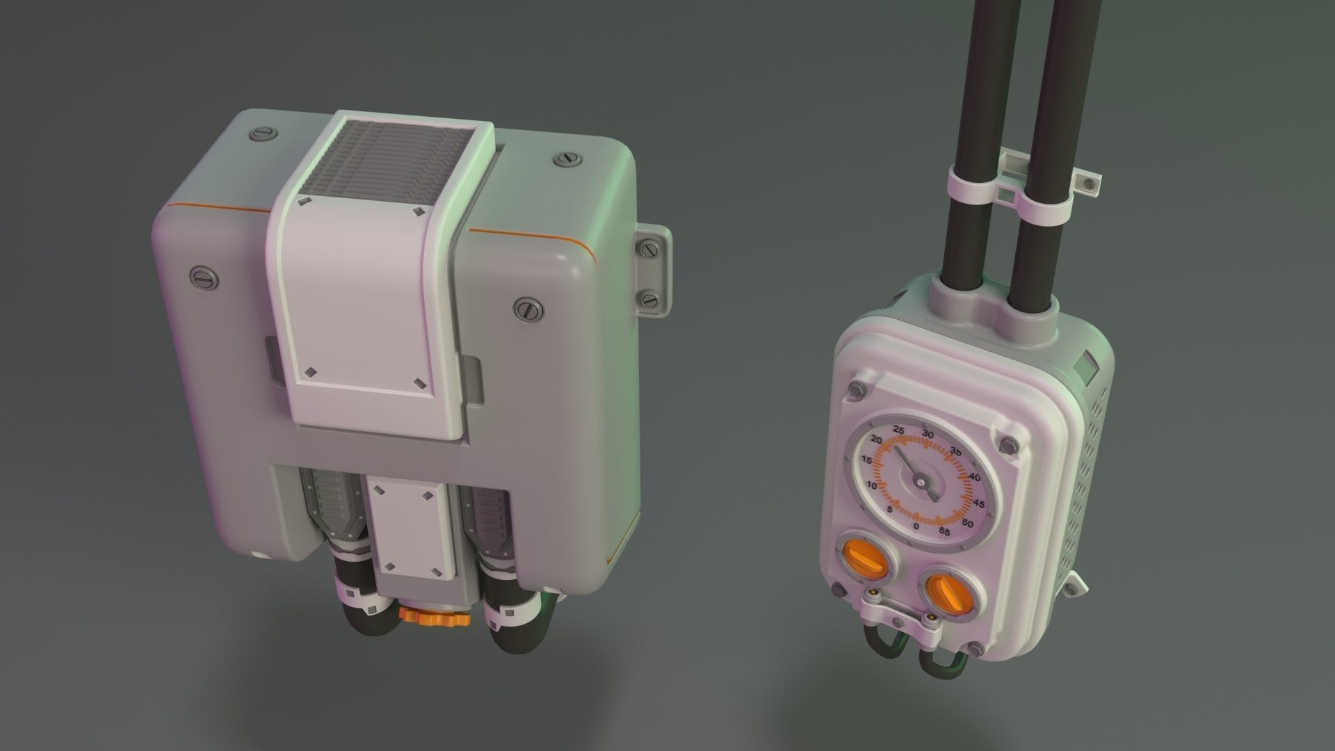 Wall Electric Props 1 - 20 pieces 3D model_10