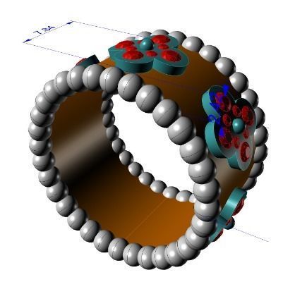 CG302 gold and diamond flower band ring 3D print model_29