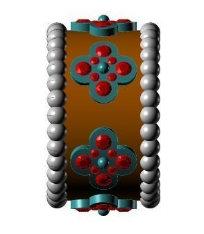 CG302 gold and diamond flower band ring 3D print model_28