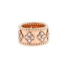 CG302 gold and diamond flower band ring 3D print model_4