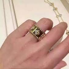 CG302 gold and diamond flower band ring 3D print model_21