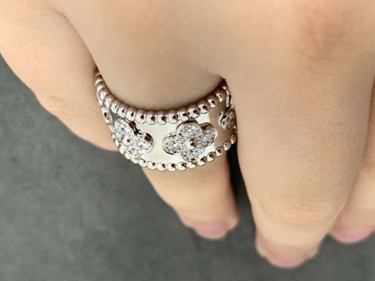 CG302 gold and diamond flower band ring 3D print model_16